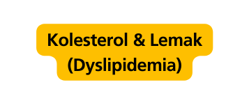 Kolesterol Lemak Dyslipidemia